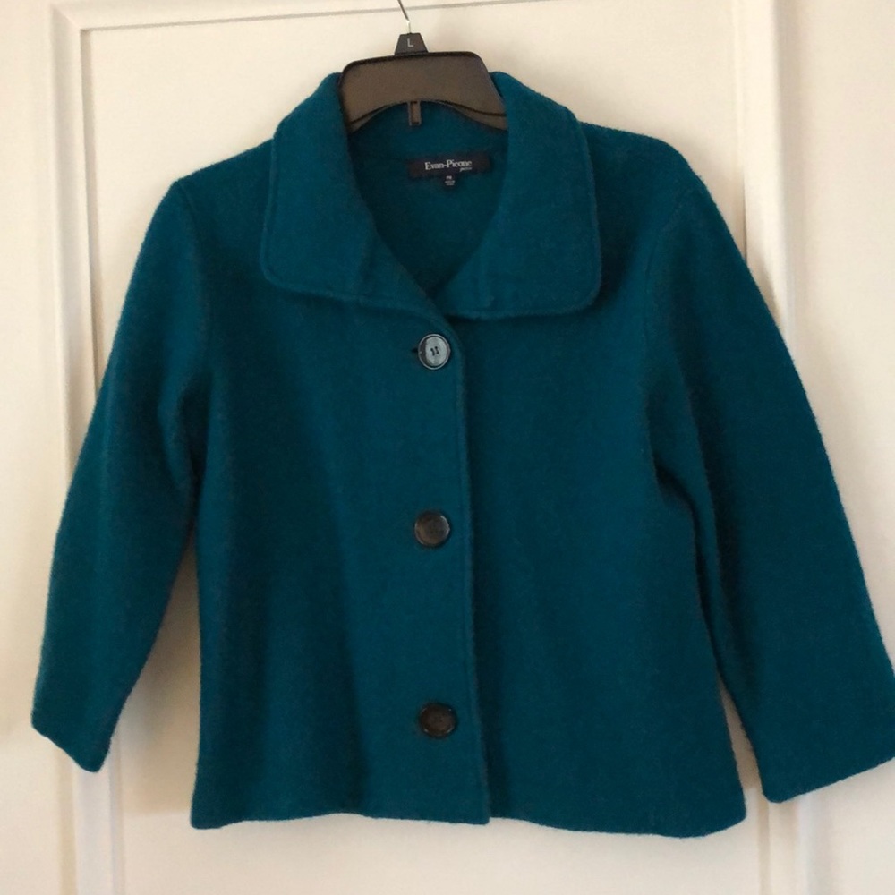 Evan-Picone Wool Sweater Jacket